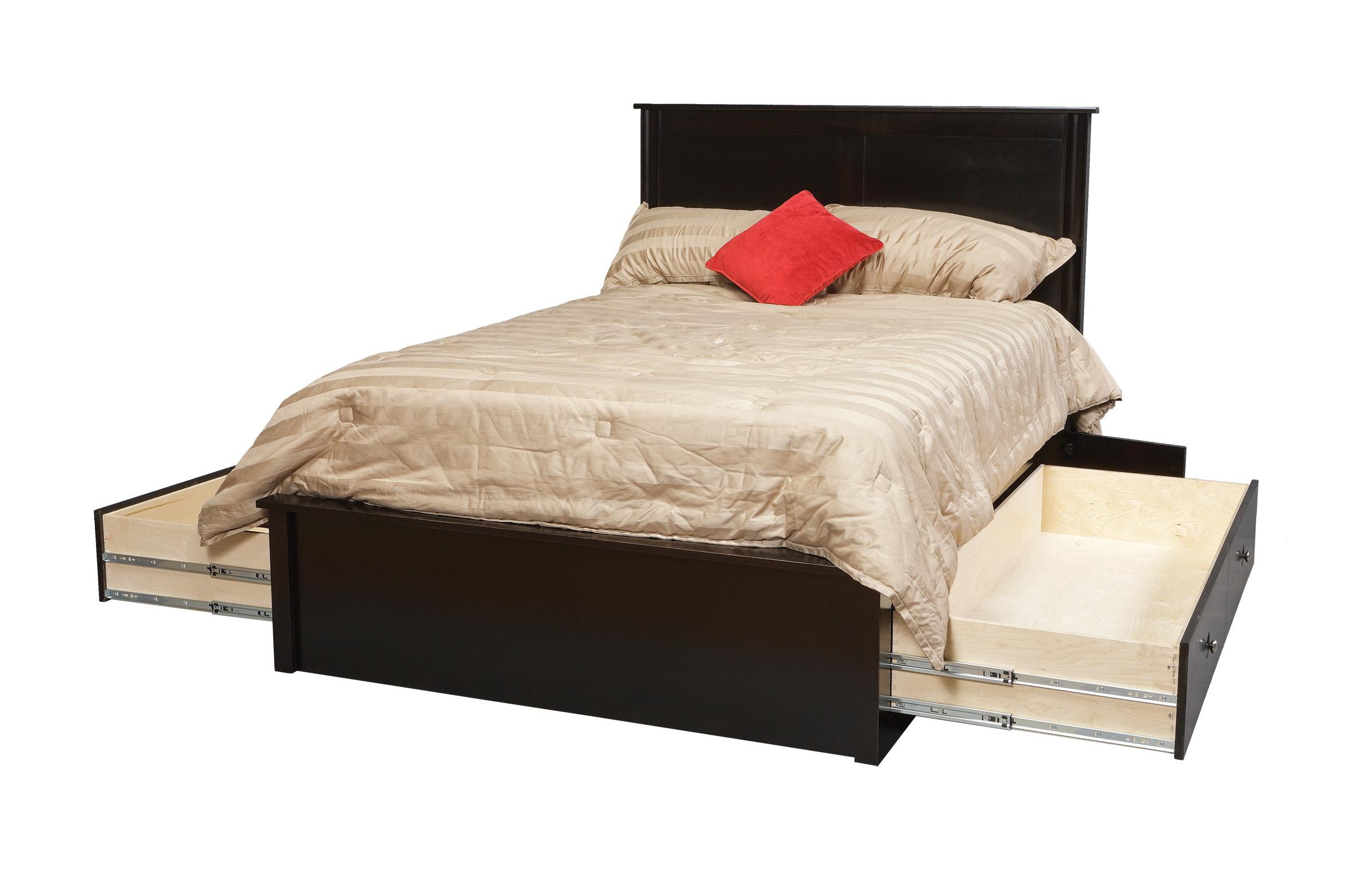 Queen Pedestal Bed W/ Storage Drawers